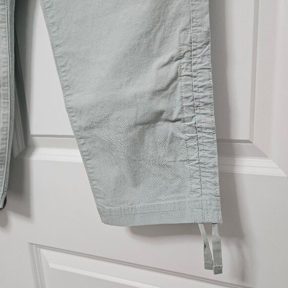 Eddie Bauer Cargo Pants Women’s Size 6 (32x23) Pale Green Cropped Drawstring Leg - Picture 4 of 12